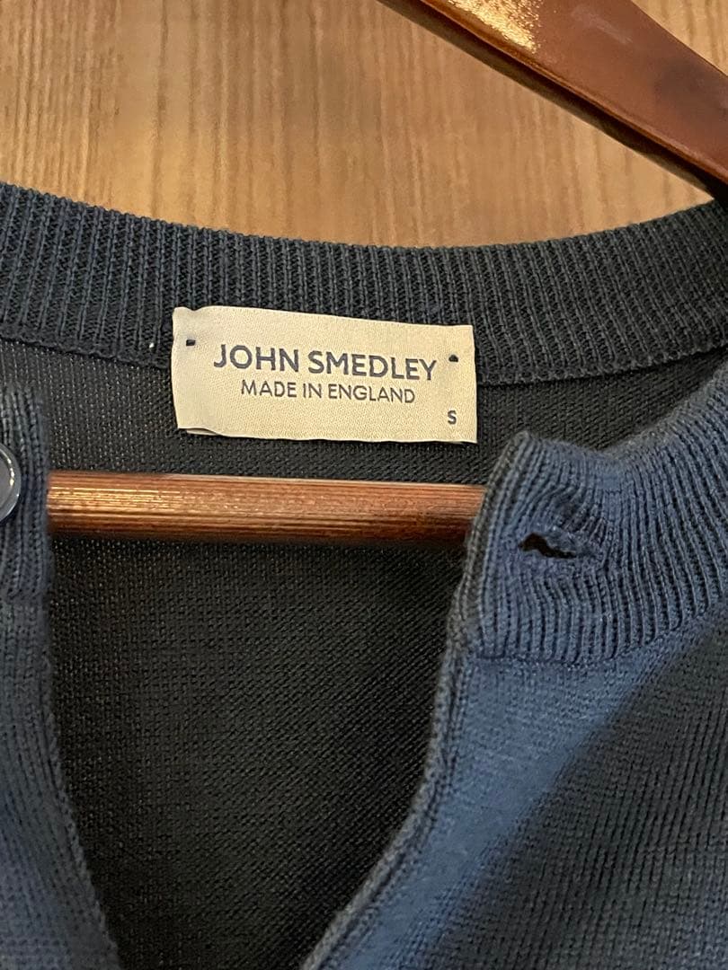 JOHN SMEDLEY ジョンスメドレー　カーディガン　スモーキーブルー