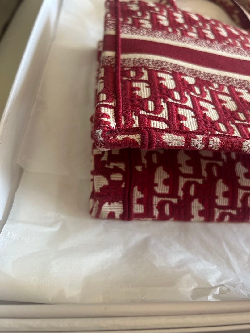 ディオールブックトート　スモールレッド