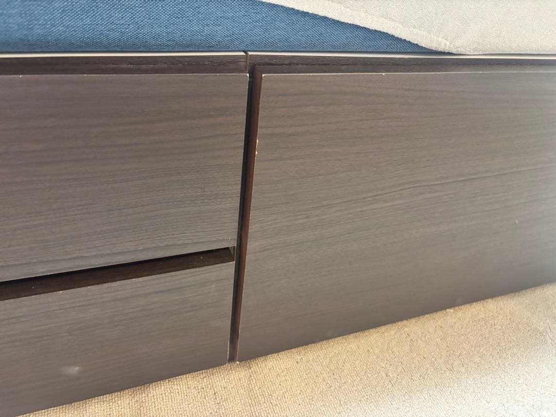 【引取希望】【高崎市】ニトリ セミダブルベッドフレーム 収納・コンセント付き