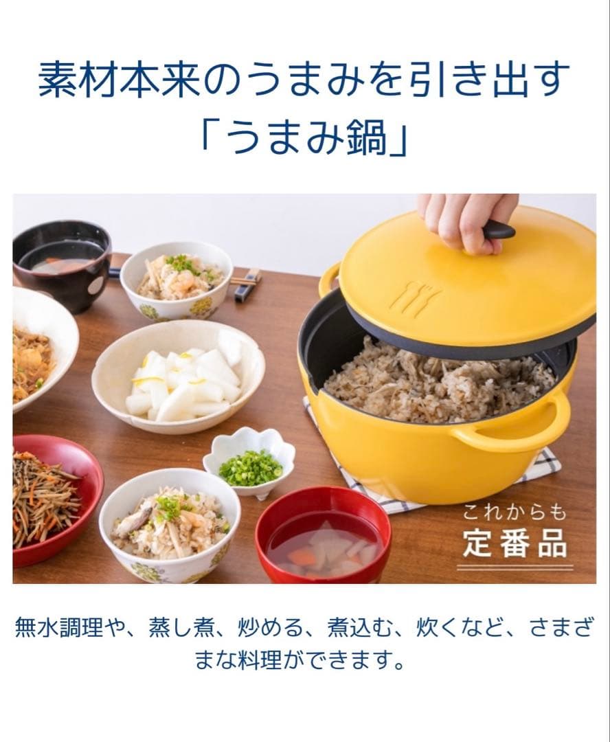 栗原はるみ　うまみ鍋　22㎝　マスタード