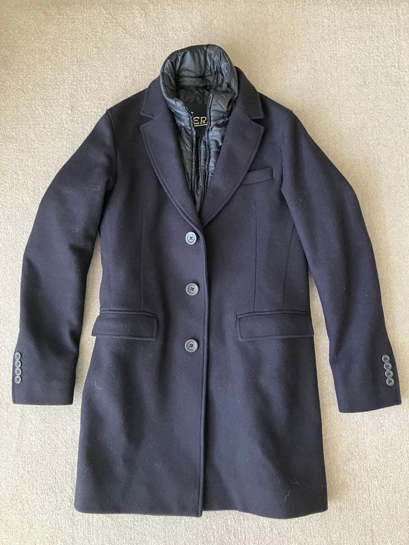 ヘルノ ネイビー チェスターコート サイズ44