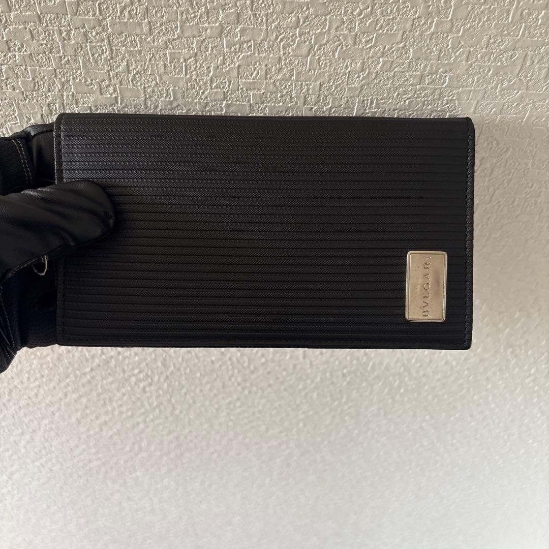 BVLGARI ブルガリ 長財布 財布 二つ折り レザー ブラック