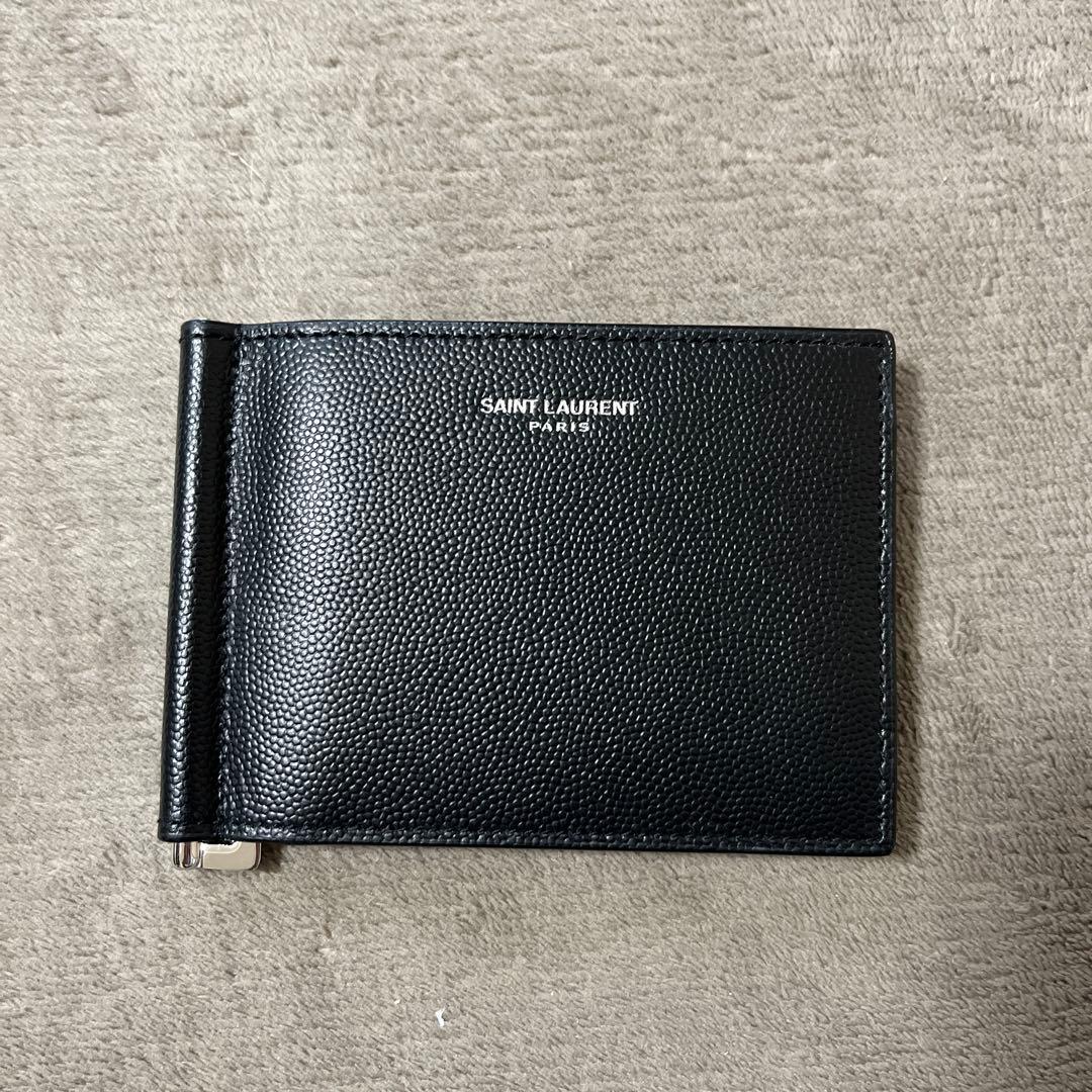 美品SAINT LAURENT ブラック マネークリップ