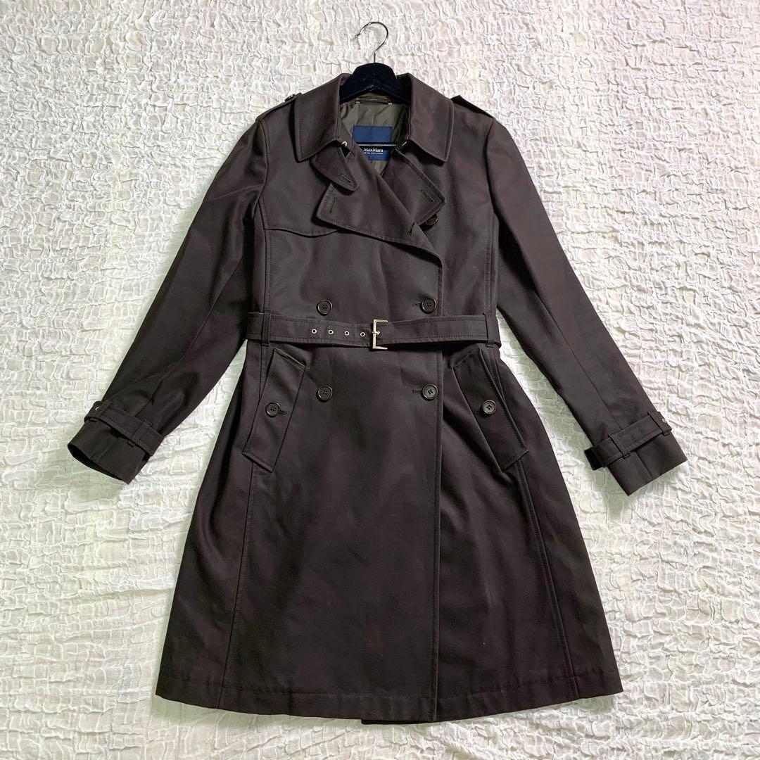 MaxMara マックスマーラ トレンチコート ダークブラウン コットン