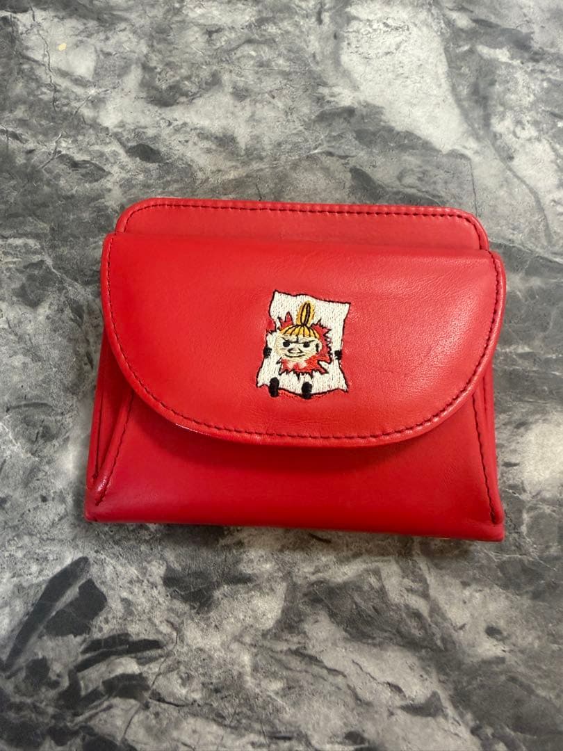 ムーミン 二つ折り財布 kissora キソラ 本革 刺繍 レディース