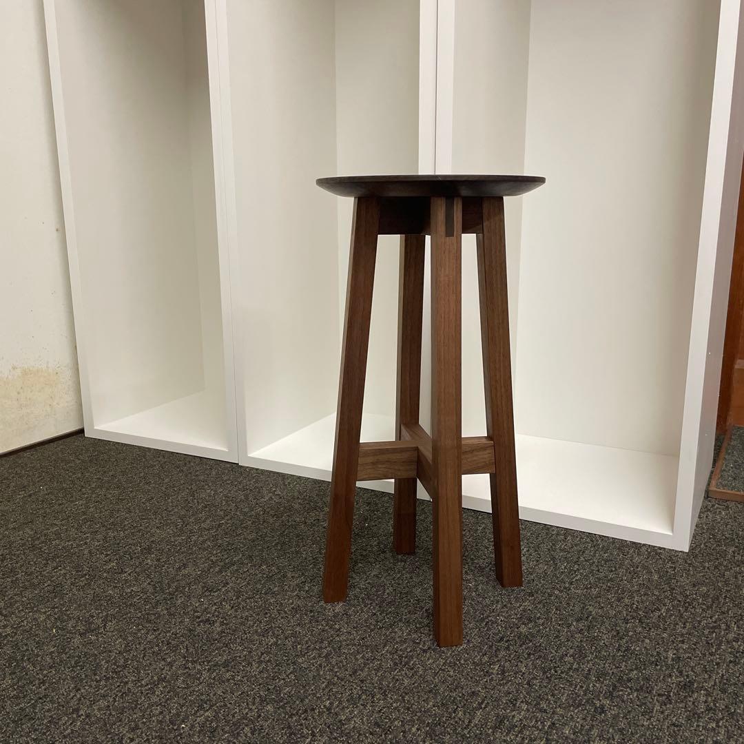 ウォールナット ハイスツール　サイドテーブル