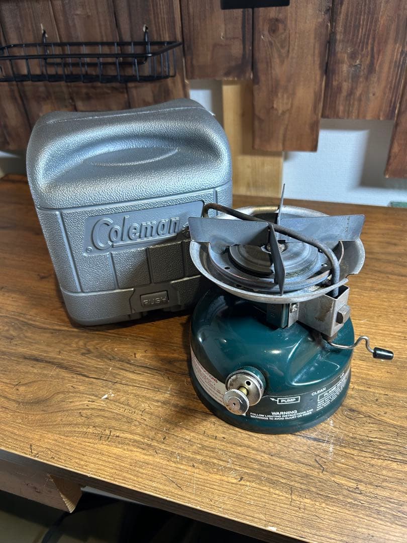 【動作確認済】コールマン508 バーナー　2レバー式　カバー付き