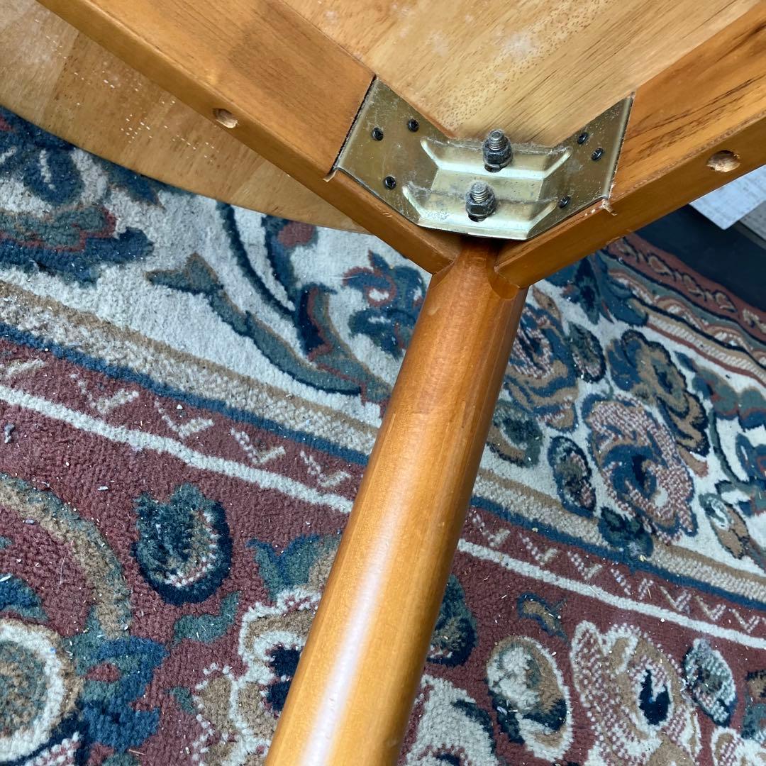 北欧レトロ 光製作所 天然木 楕円形ダイニングテーブル 古道具古家具 ビンテージ