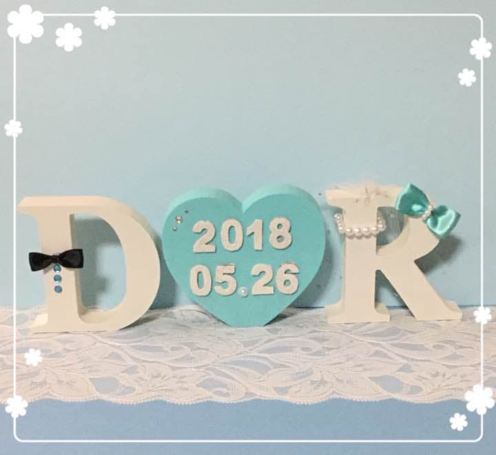 りにゃ様確認用♡ウエディングバージョン・イニシャルオブジェ