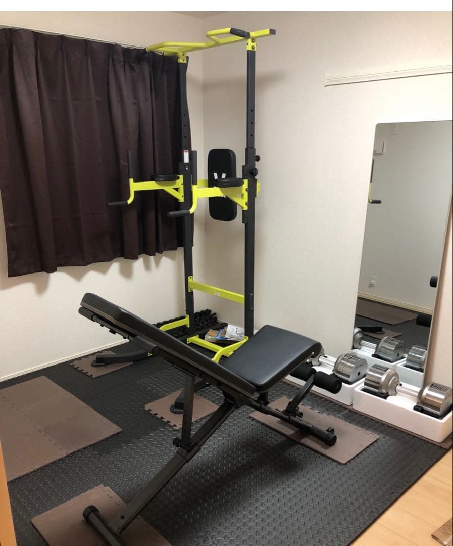 【引取or近場配送、三重・京都】懸垂マシン・可変式ダンベル(41.5)•ベンチ