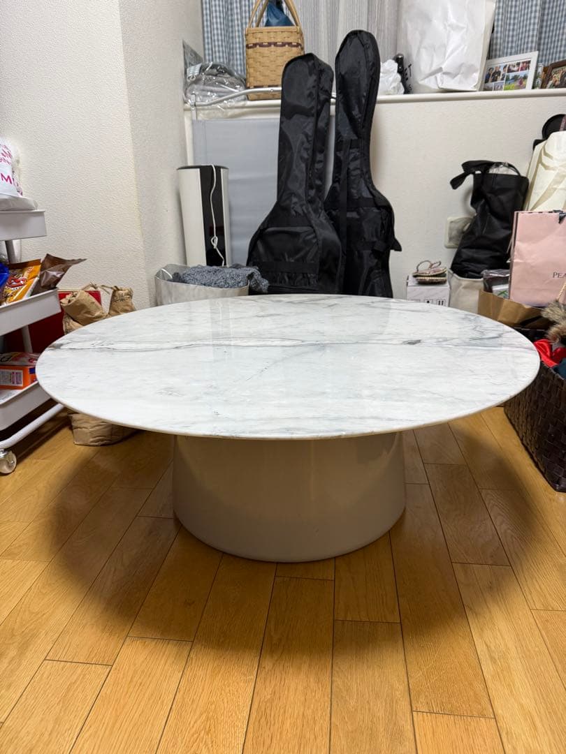 円形大理石センターテーブル