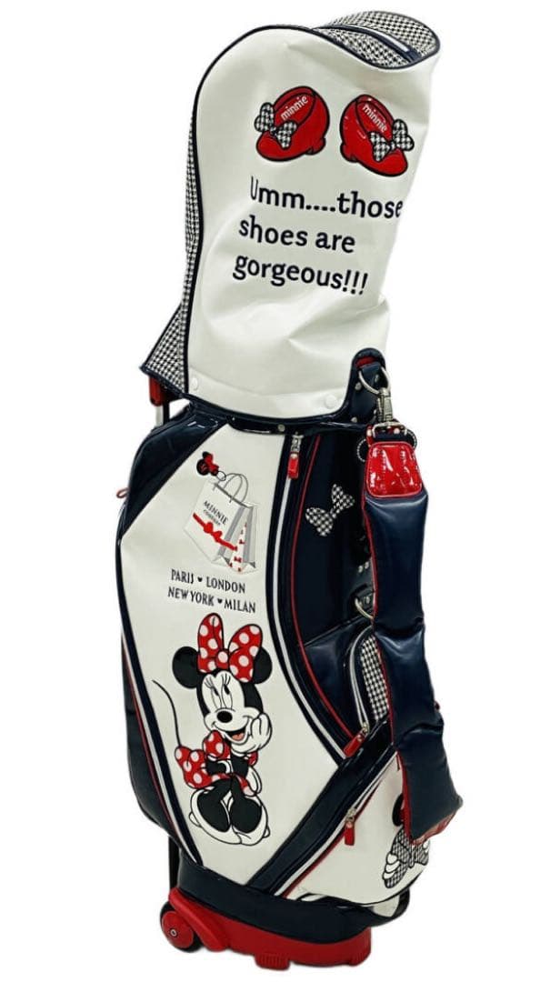 稀少美品！廃盤Disneyディズニーミニーマウス キャディバッグ キャスター付