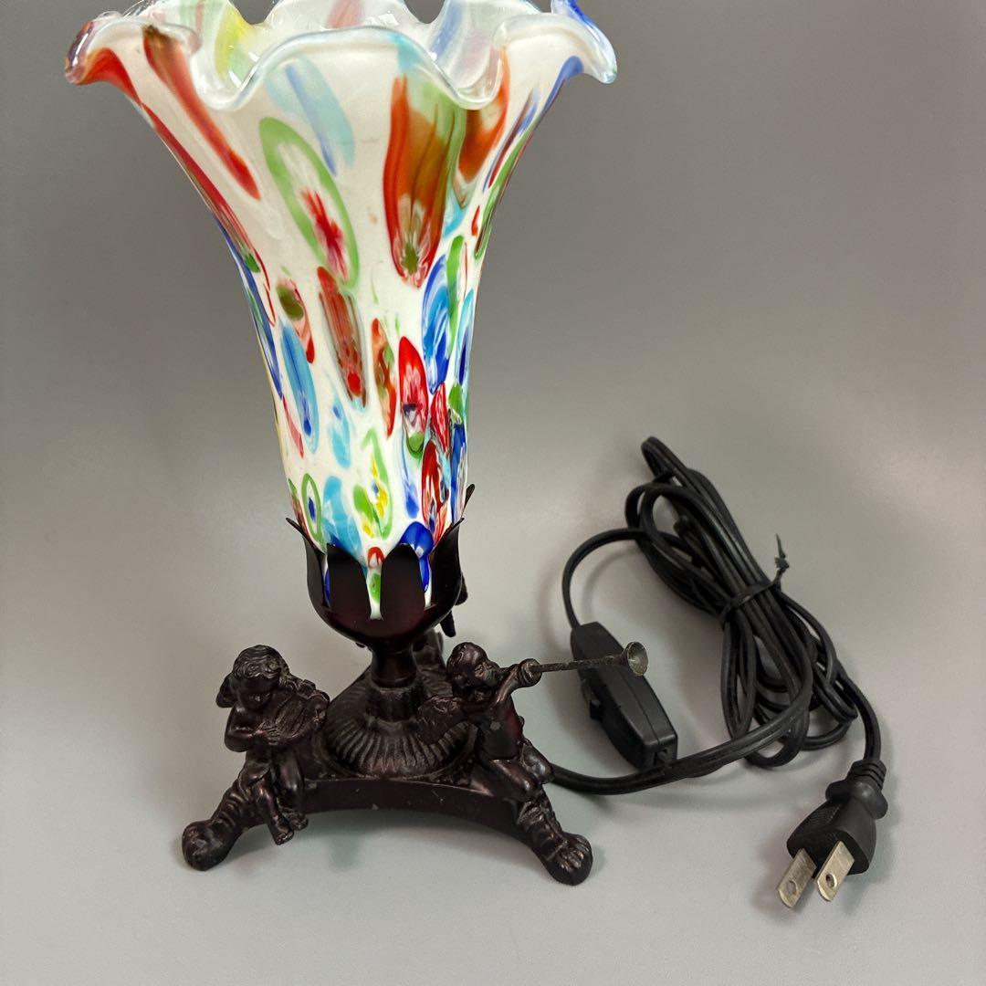 美品 ベネチアンランプ イタリア ムラノ製 ガラフランプ　天使　アンティーク