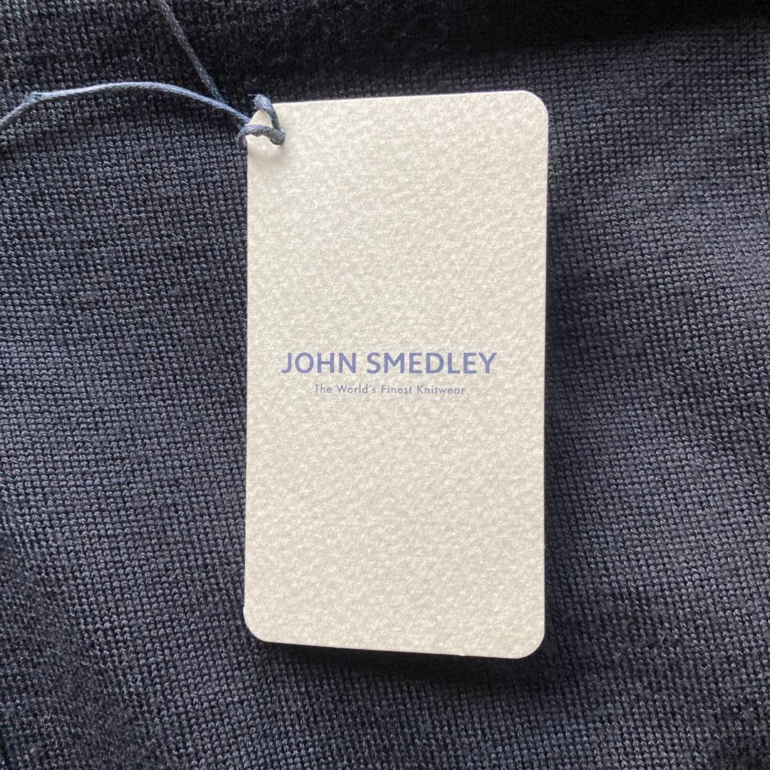 JOHN SMEDLEY ブラック Vネックカーディガン S