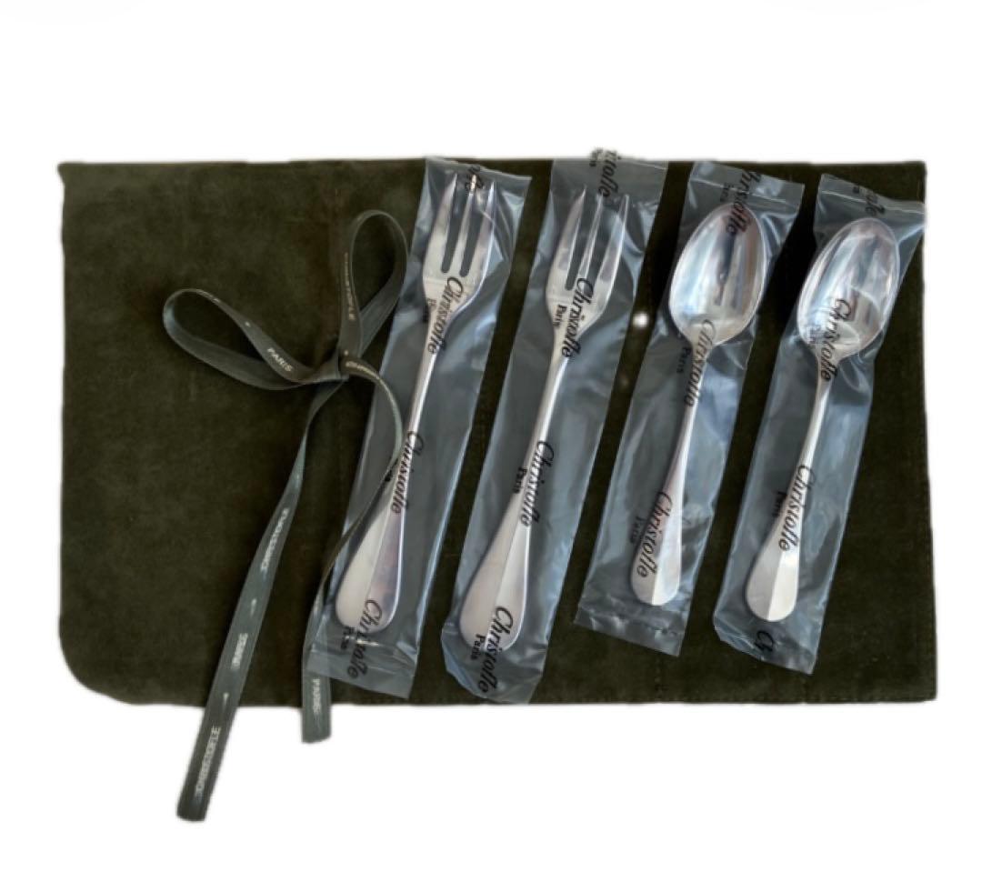 Christofleカトラリー セット 未開封　フォーク＆スプーン 2客セット