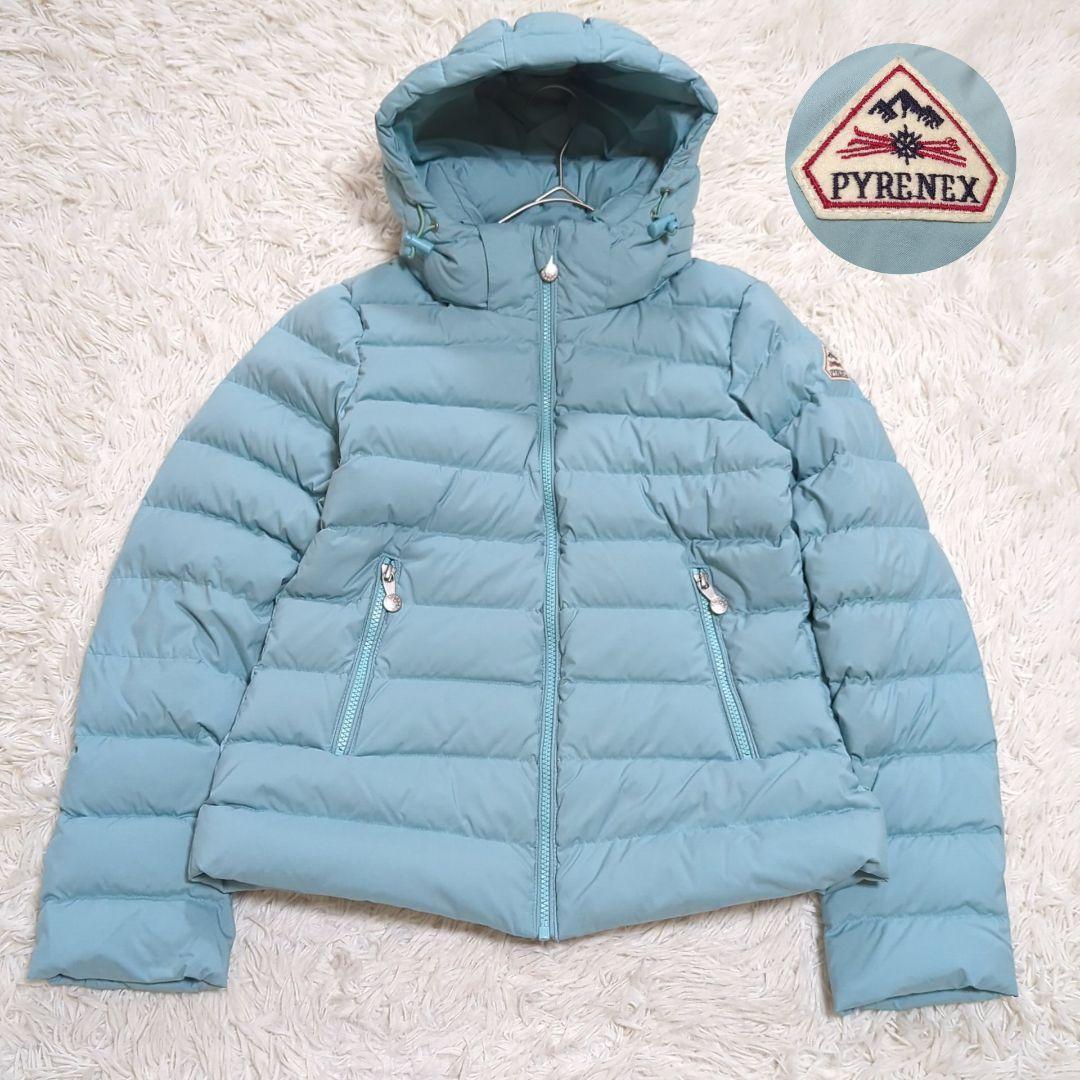極美品 ピレネックス 36 SPOUTNIC SOFT ダウンジャケット 水色