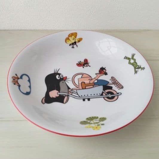 新品　チェコ　もぐらのクルテク　パスタプレート　20cmサイズ　庭仕事　東欧