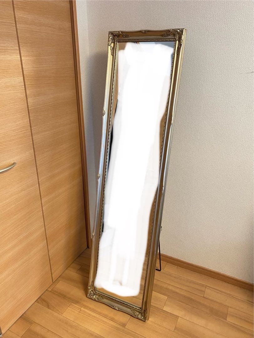 B-COMPANY アンティーク調 姿見 全身鏡 ロココ調