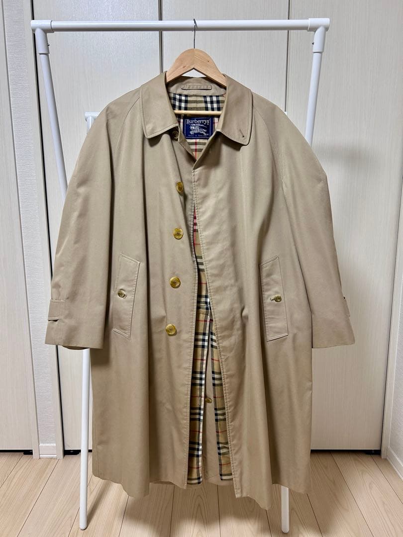 Burberry ステンカラーコート ベージュ チェック裏地