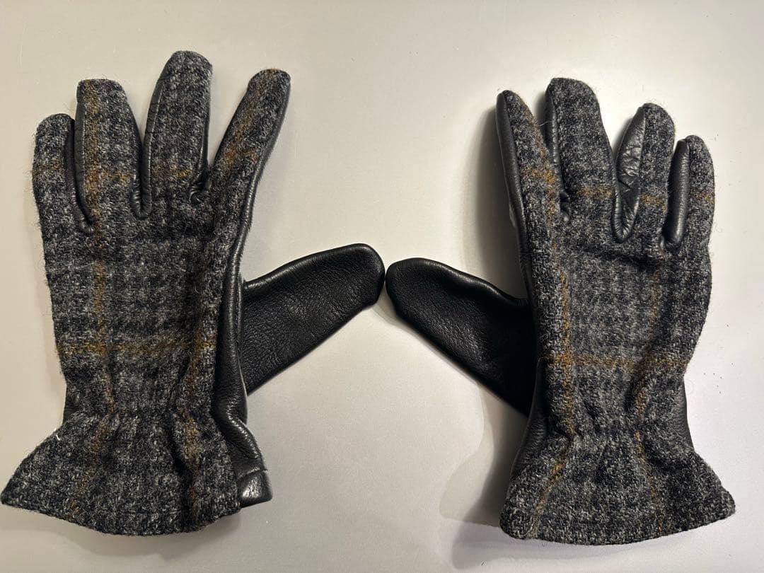 コムデギャルソンオム　ハリスツイード レザー　グローブ　手袋　supreme