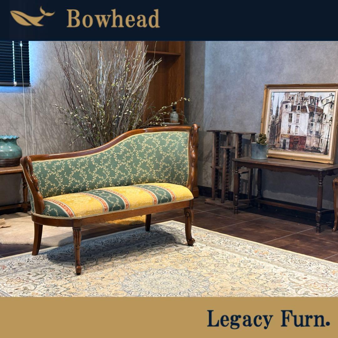 クラシック 2人掛けソファ 2Pソファ 猫脚 アンティーク ヴィンテージ nY