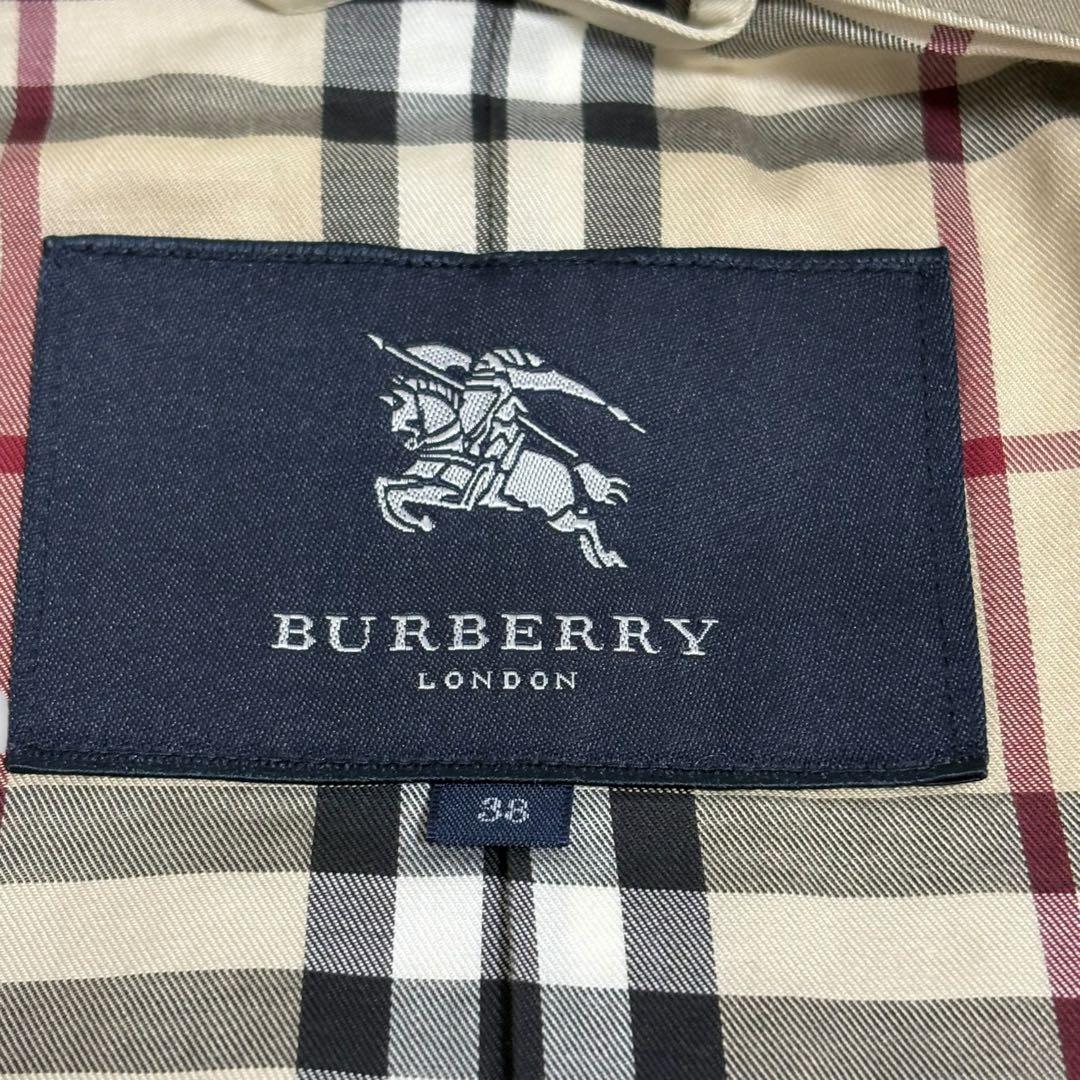 美品 バーバリーロンドン ノバチェック トレンチコート ベルト ベージュ 38