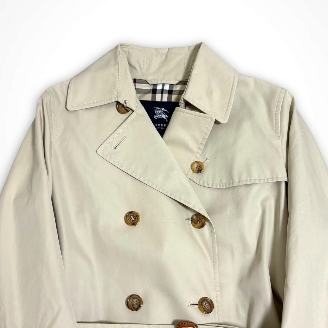 美品 バーバリーロンドン ノバチェック トレンチコート ベルト ベージュ 38