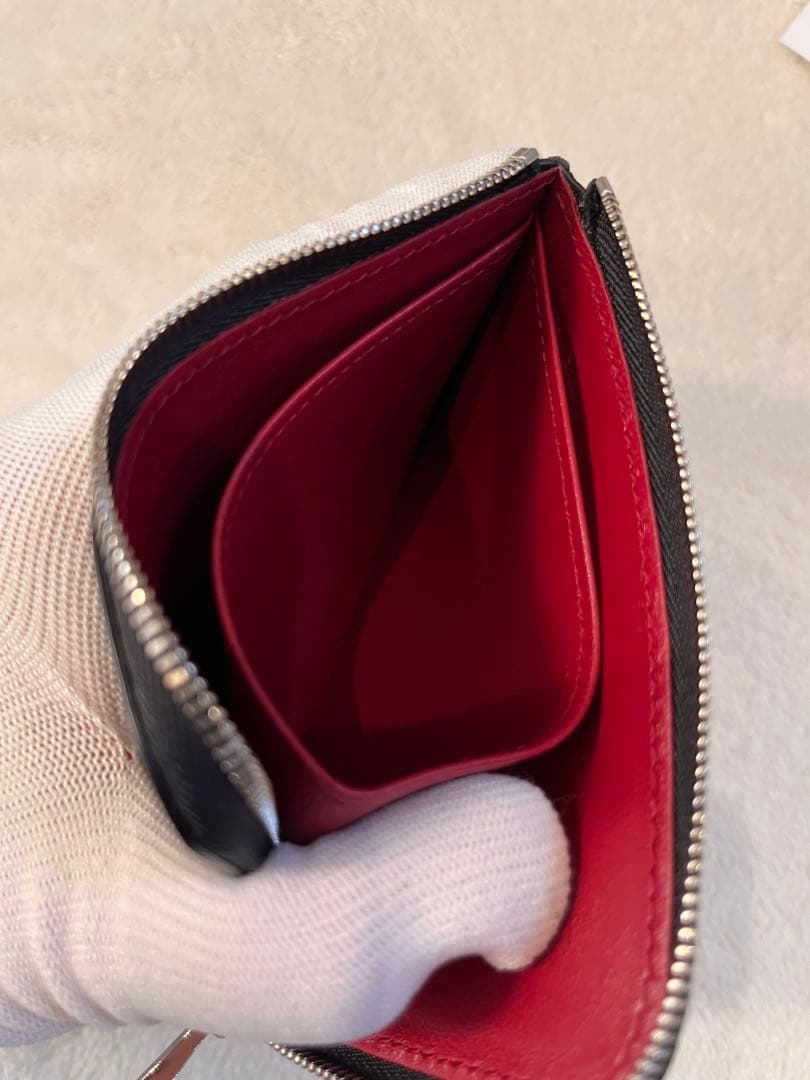 J&M Davidson L字ジップ カード ケース 財布　黒 レザー