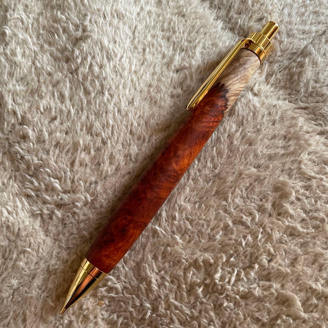 極上　本花梨紅白瘤杢　シャープペンシル
