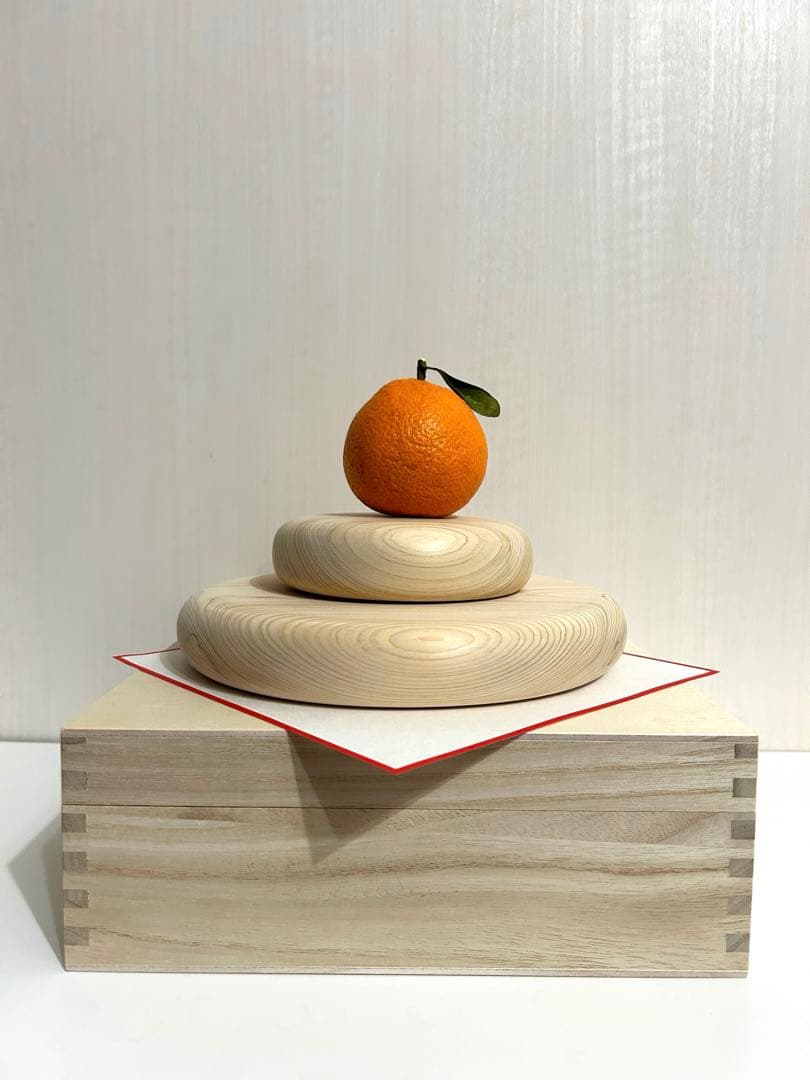 国産ヒノキ木製鏡餅②