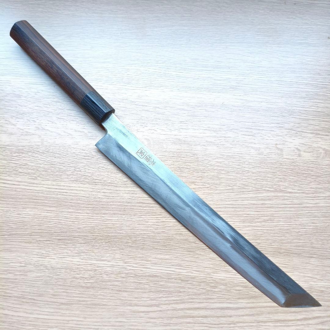 本種 実 切付柳刃 刀型 剣型 磨き 包丁