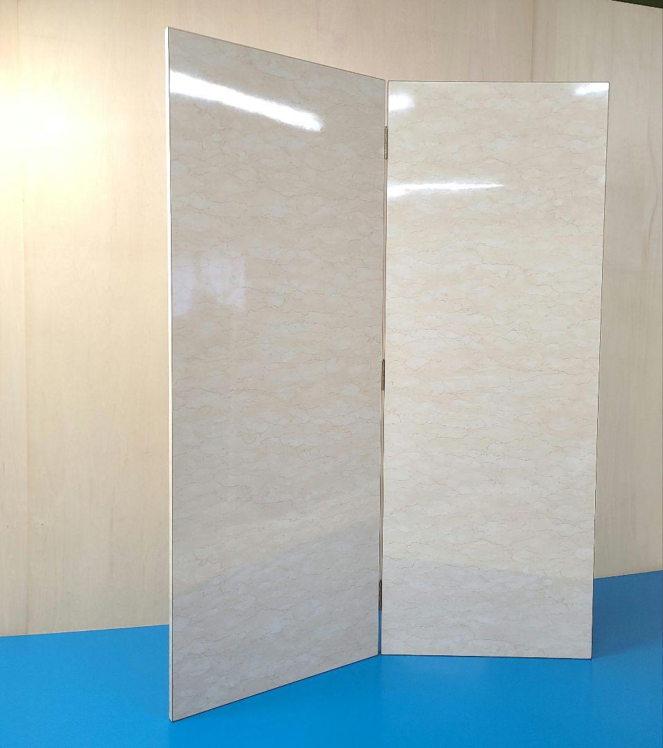 No19130【2曲】2枚折れ パーテーション 間仕切り 衝立【1台のみ】