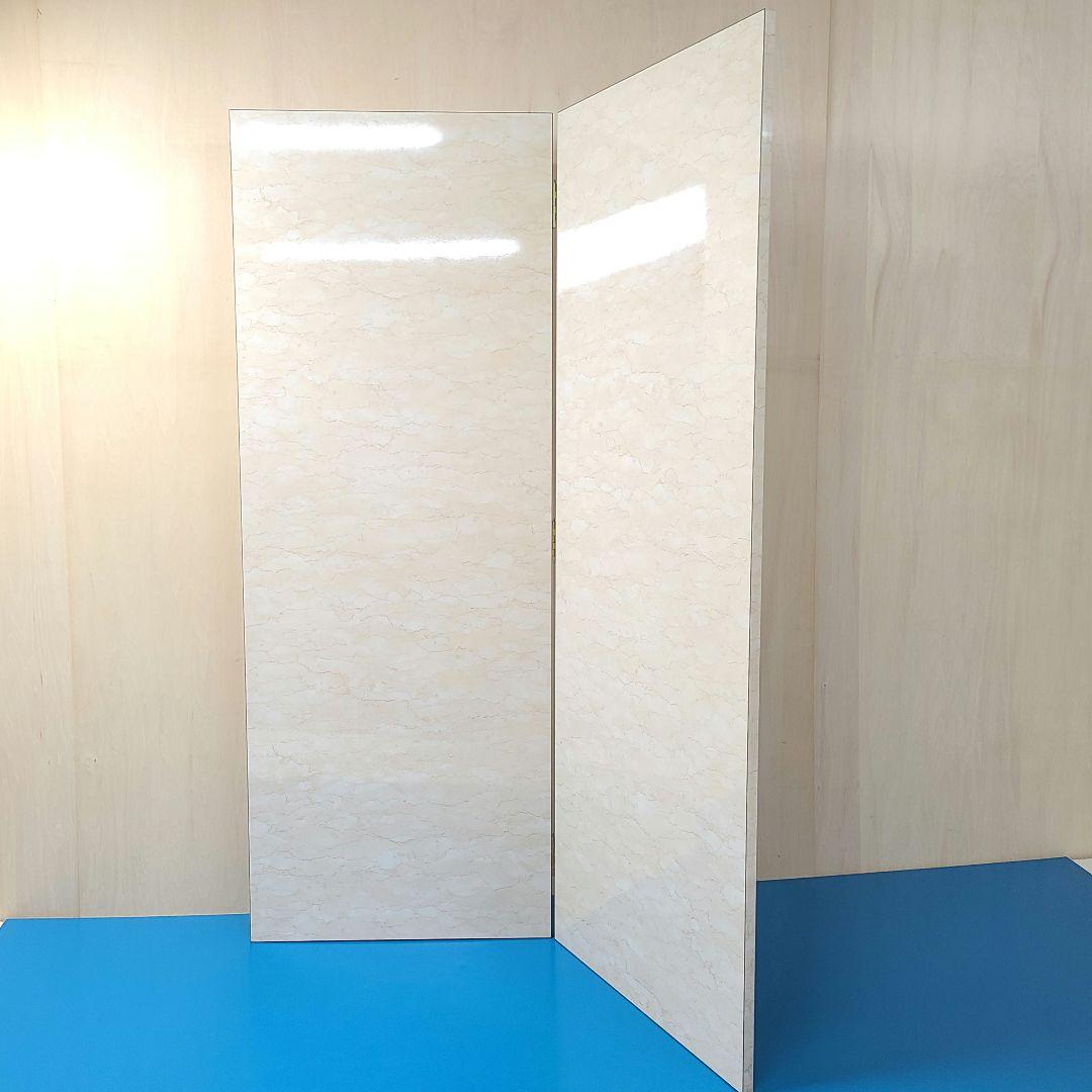 No19130【2曲】2枚折れ パーテーション 間仕切り 衝立【1台のみ】