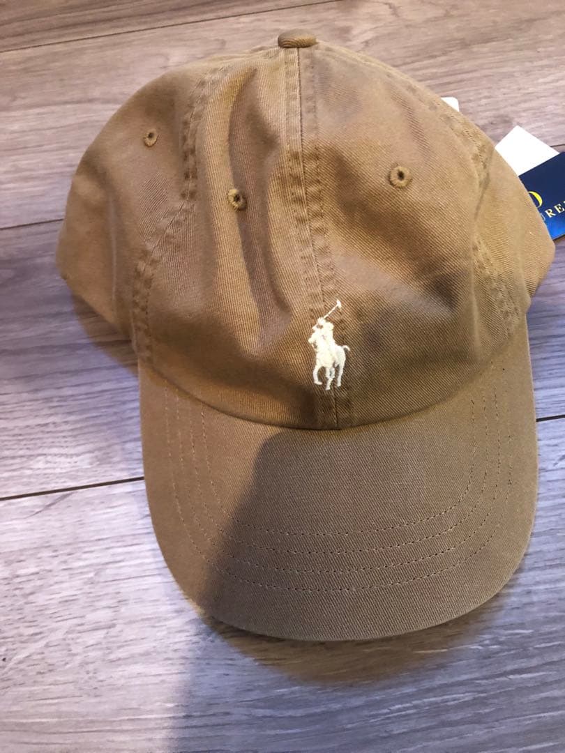 POLO RALPH LAUREN ベージュキャップ Fサイズ