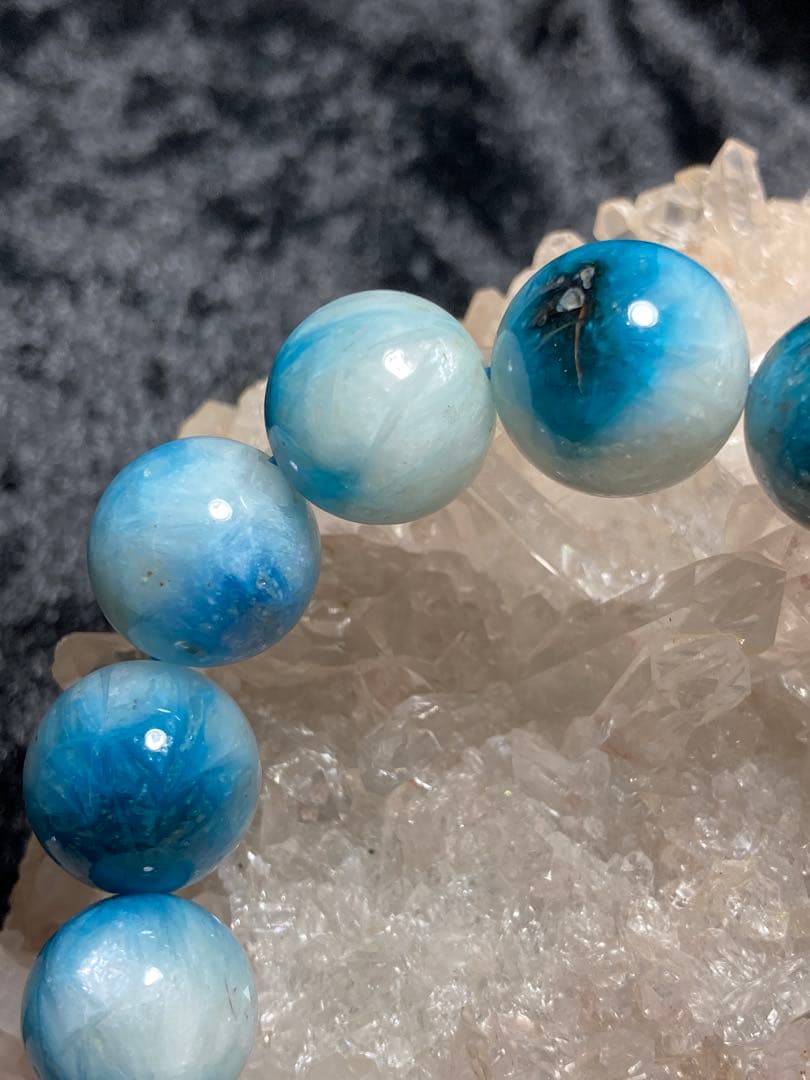 グレイシアライト Glacerite ブルーアイス ブレスレット 大玉 天然石
