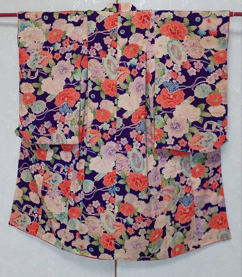 NK39アンティーク子供着物正絹着丈97センチ裄丈41センチ