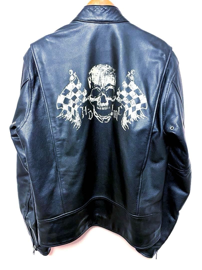 希少美品！ハーレーダビッドソン HDMC ライダースジャケット スカルデザイン