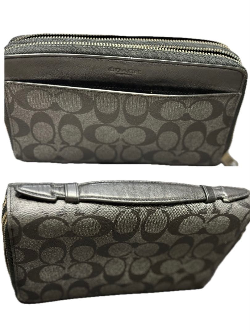 Coach 長財布 クラッチバッグ オーガナイザー Wファスナー