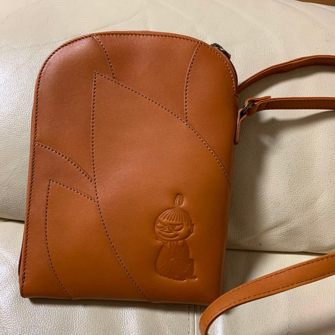 ハンドメイド レザー ポシェット 茶色