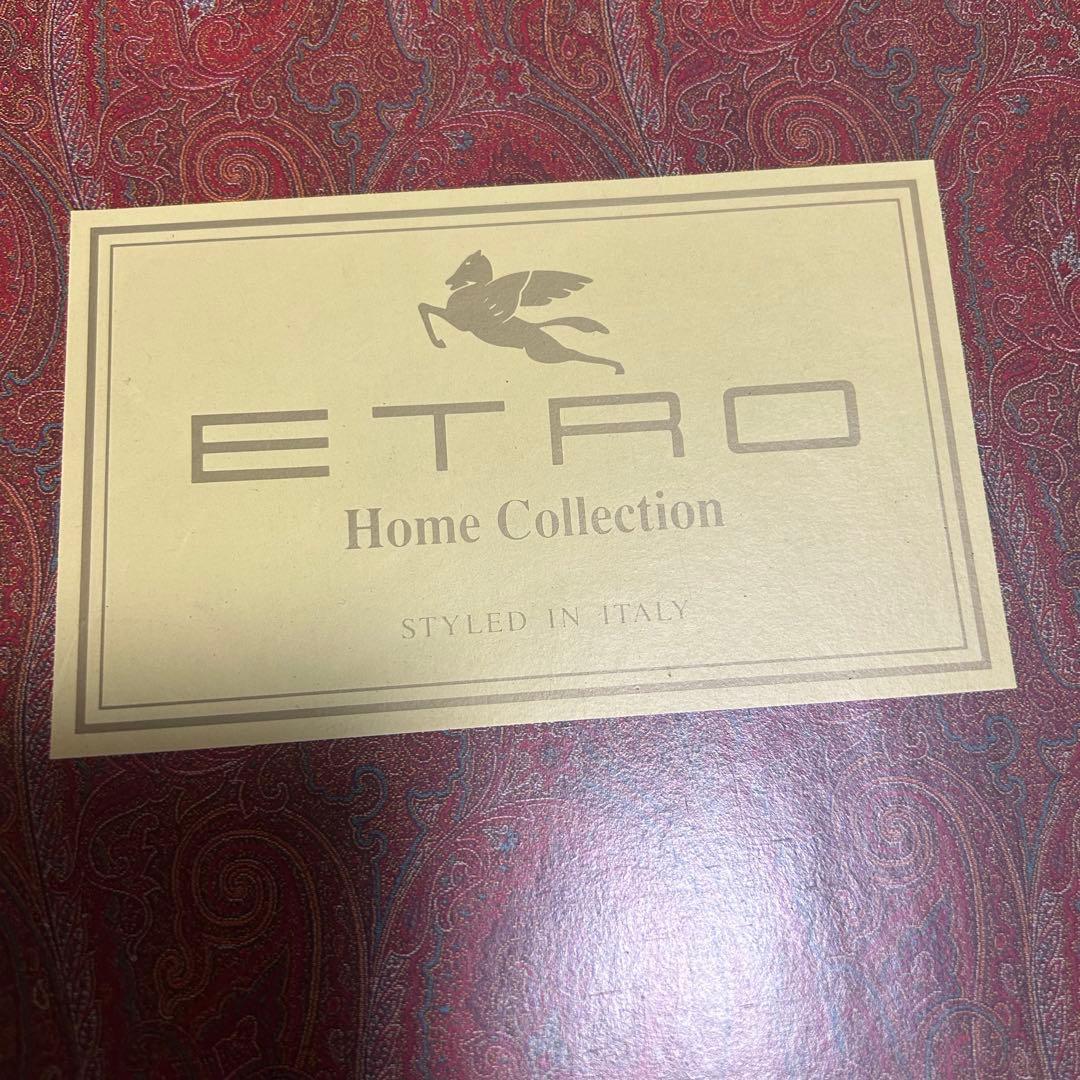 【新品未使用】ETRO ペイズリー柄タオルケット　ブルー　エトロ
