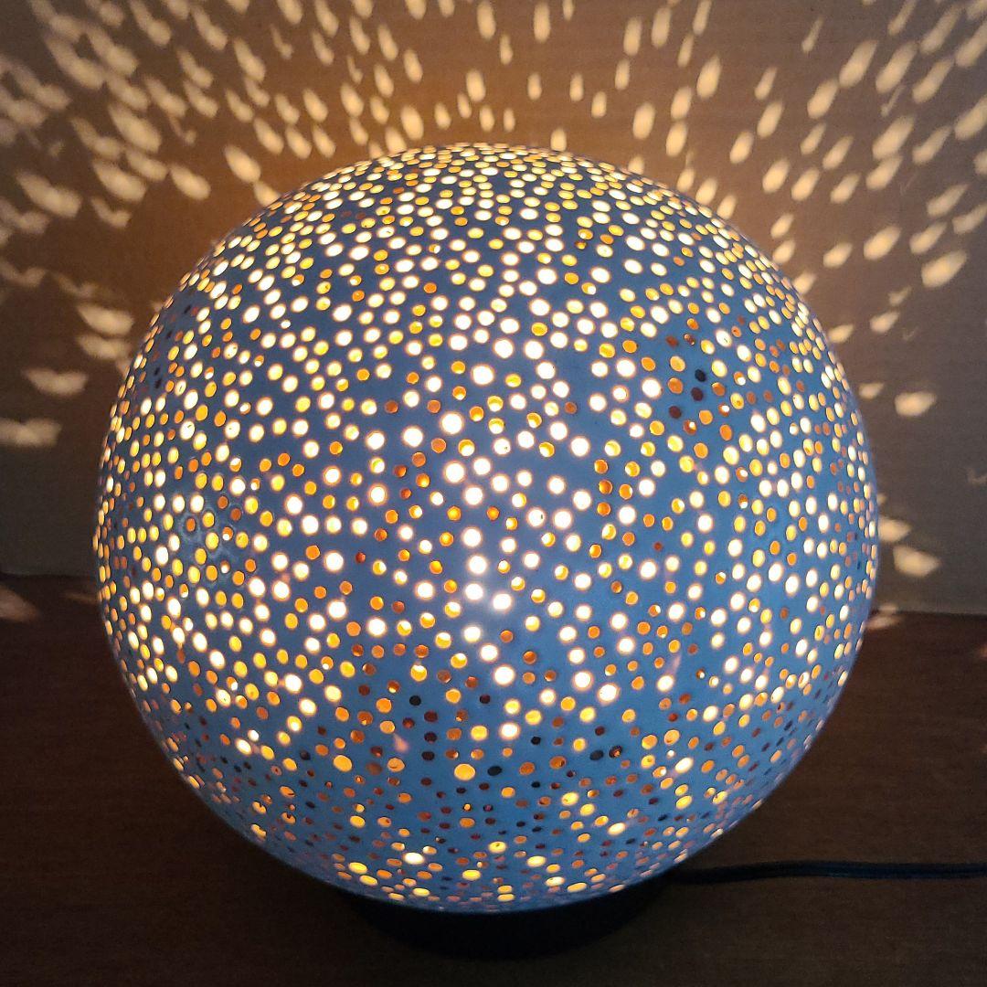 信楽焼 屋内灯 丸 大 高さ２７cm