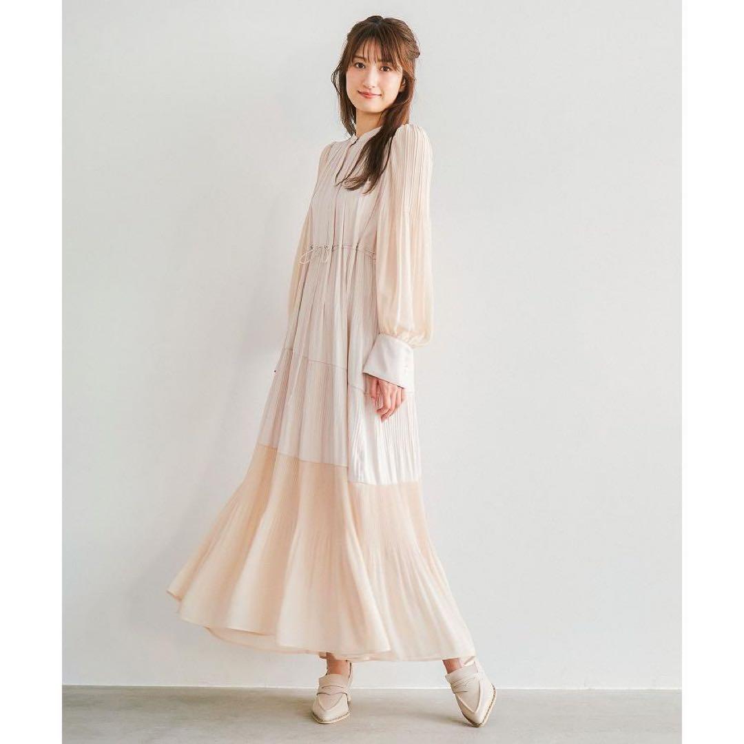 ココディール プリーツティアードワンピース