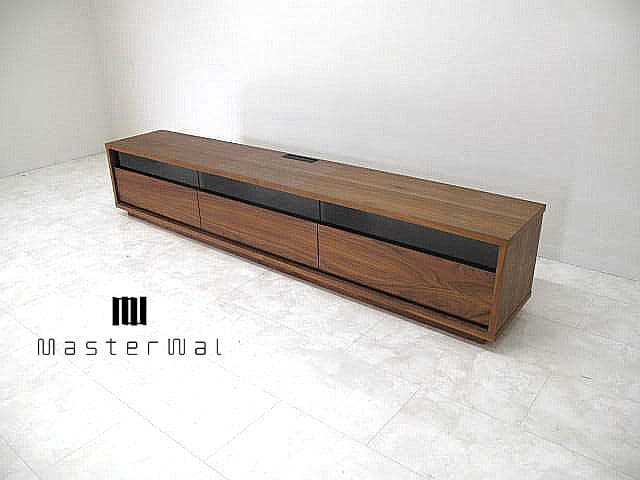 マスターウォール「BASSAVボード」ウォールナット材テレビボード W220cm