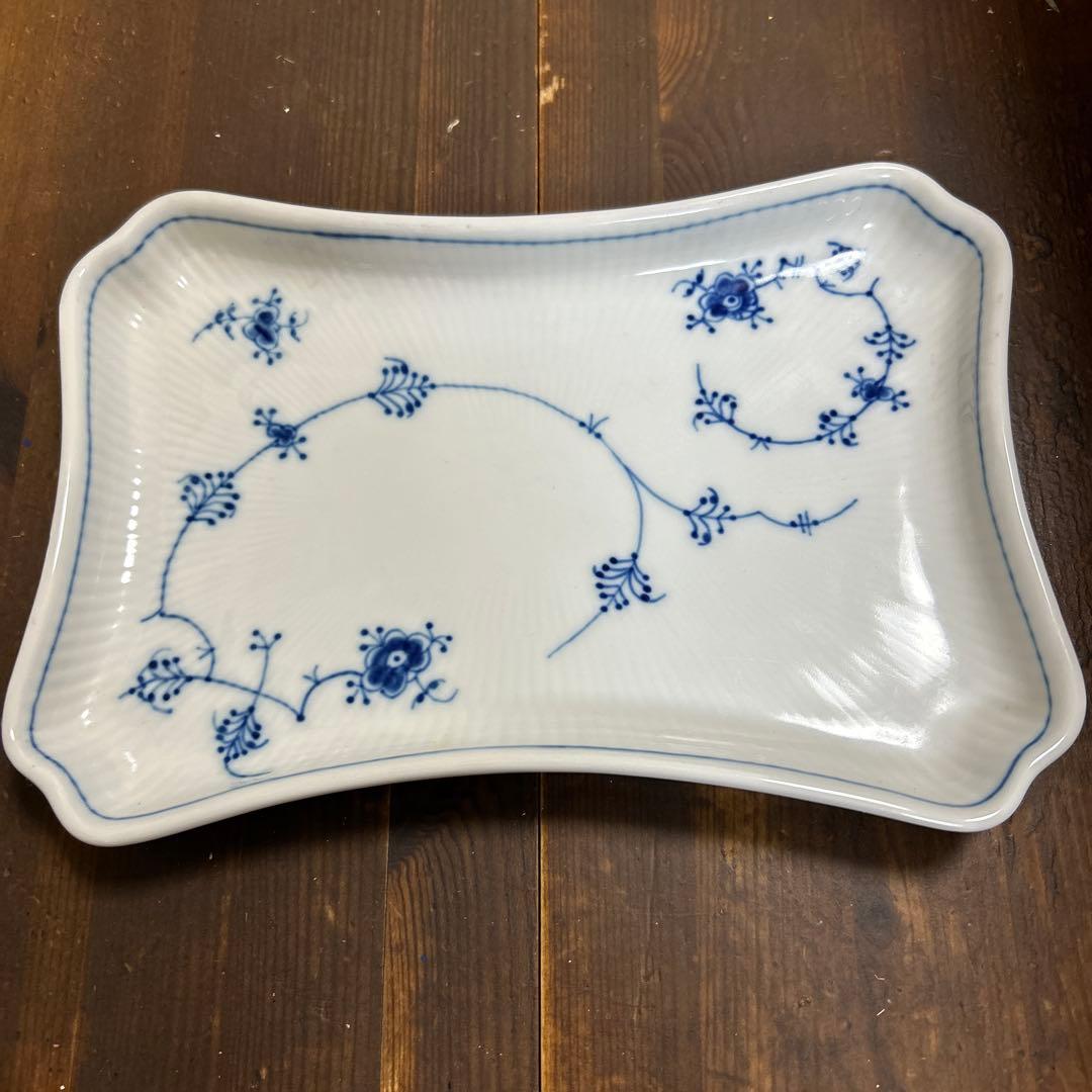 希少　ロイヤルコペンハーゲン ブルーフルーテッド ジャパニーズ 角皿　デンマーク