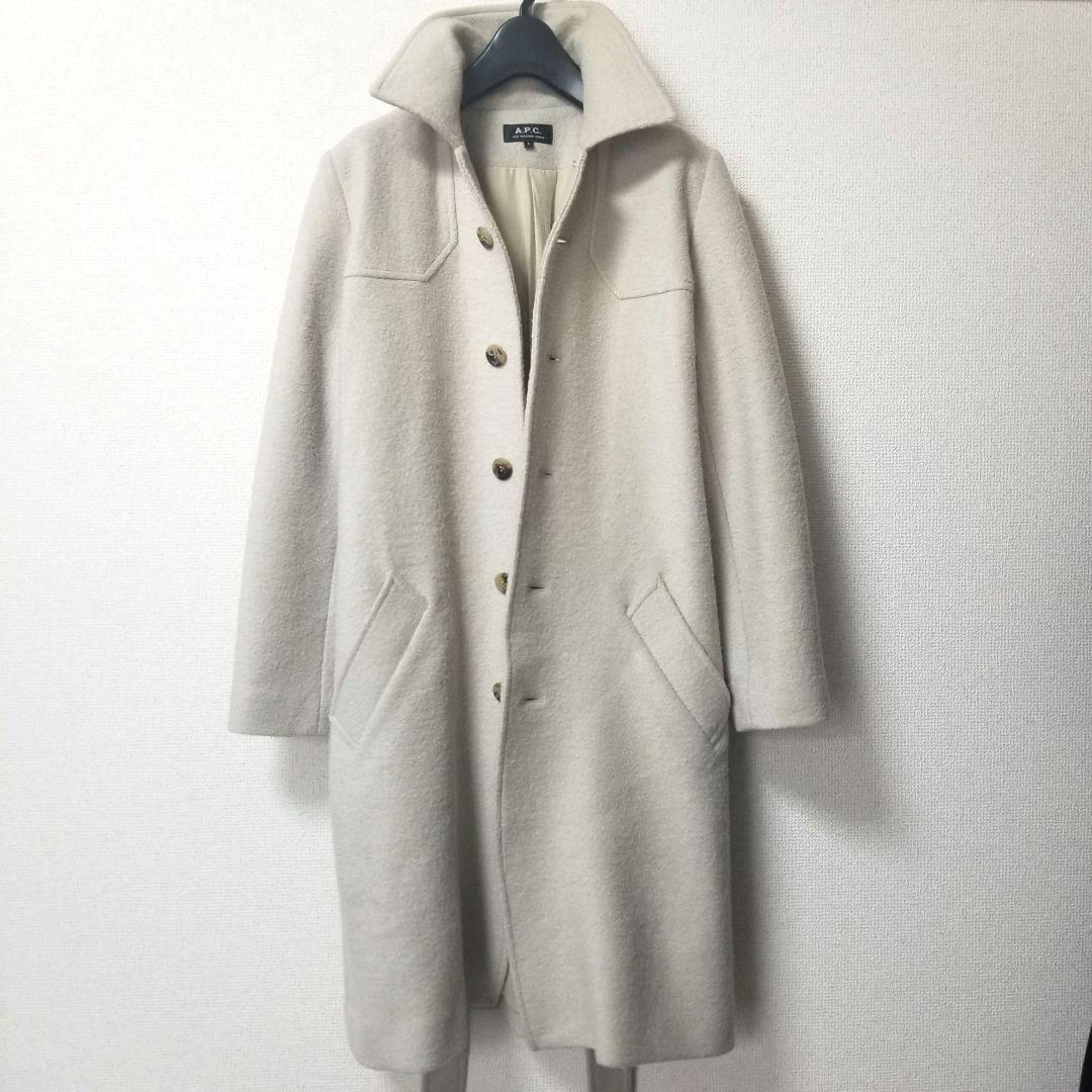 【A.P.C.】アーペーセー クリーム ステンカラーコート S