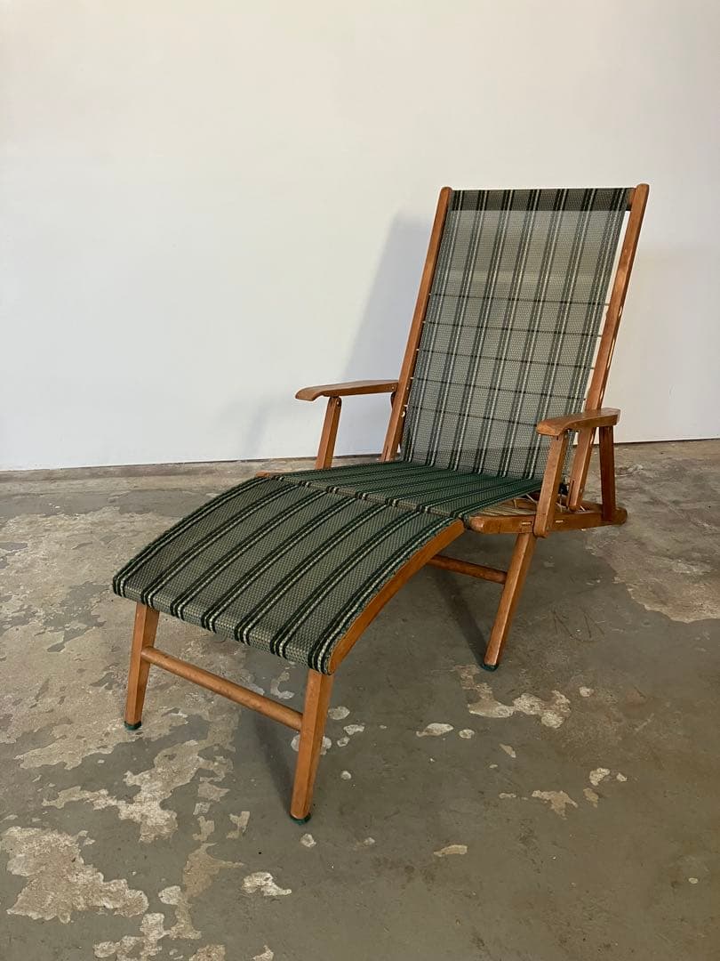 希少 オールド マルニ デッキチェア フォールディングチェア 折りたたみ椅子