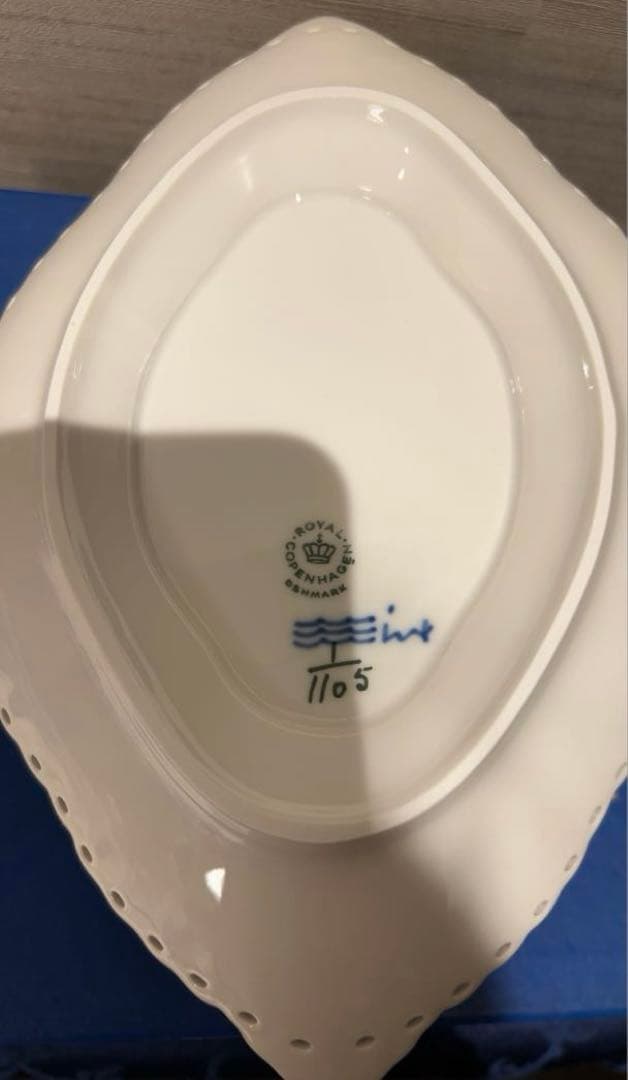 未使用◼️ロイヤルコペンハーゲン ブルーフルーテッド フルレース ソースボート