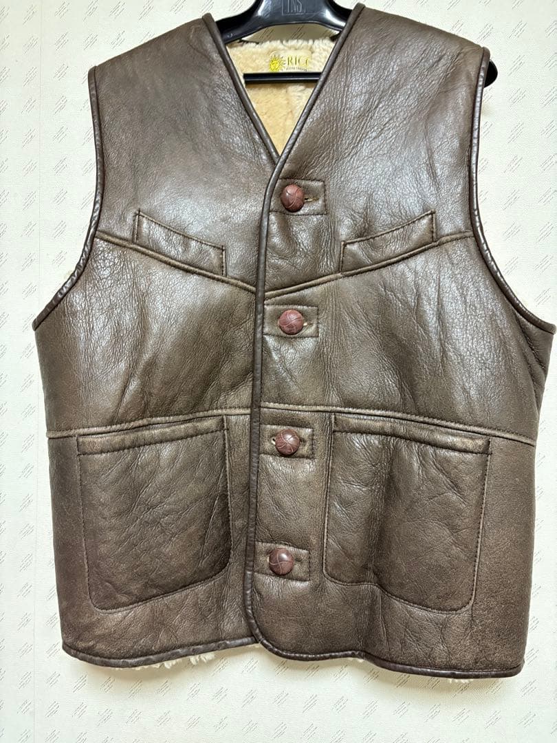 ５３１５　リアルムートンベスト ファー裏地付き