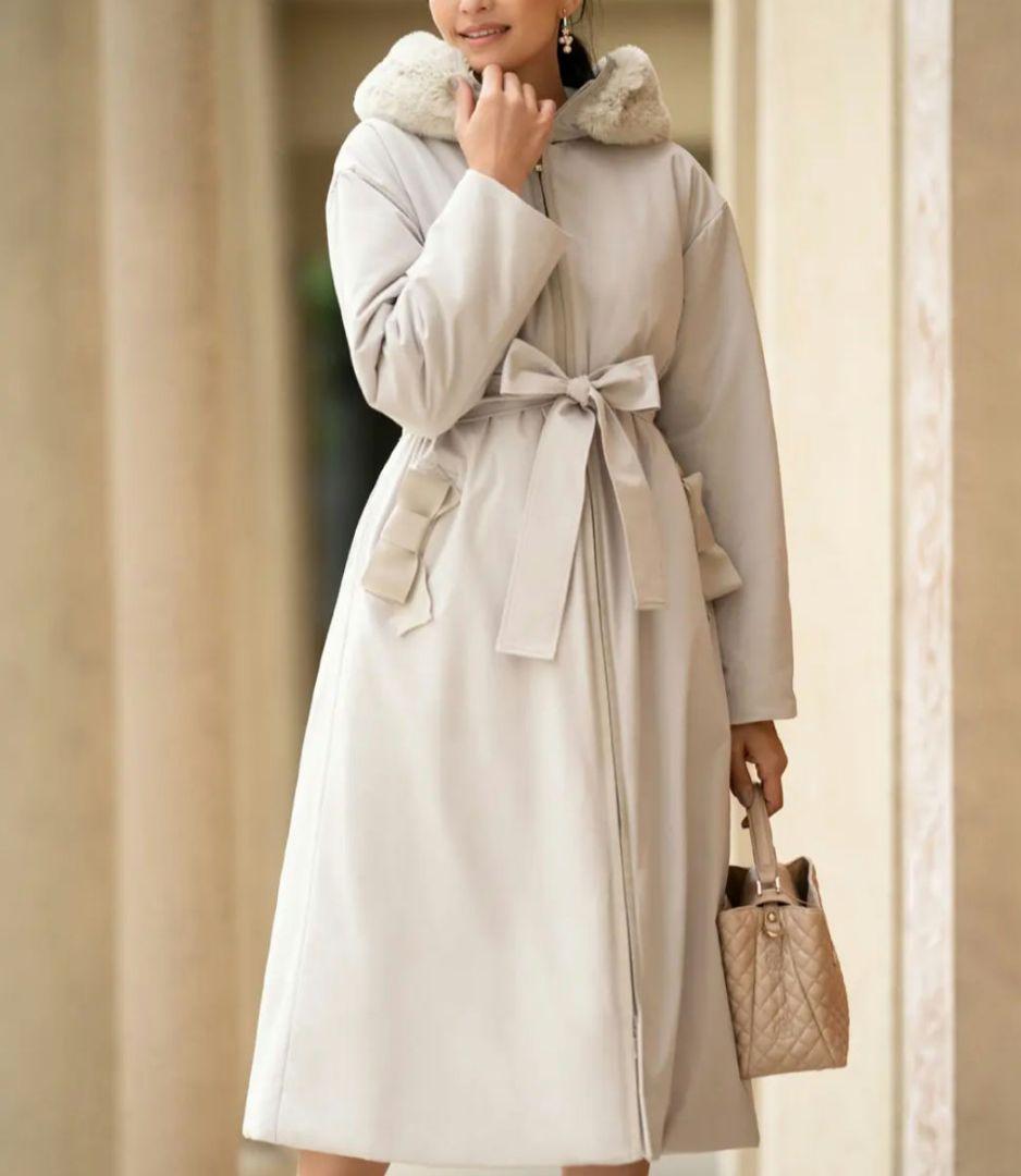 ❤カタログ掲載❤　6.2万　エムズグレイシー　リボン　 中綿入りロングコート