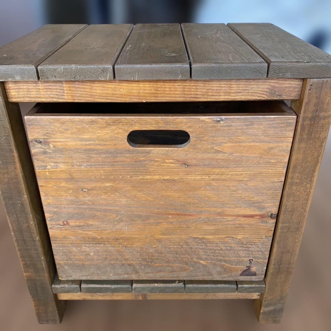 ニコアンド　シェルフ ベンチ ボックス 木製 アンティーク nikoand